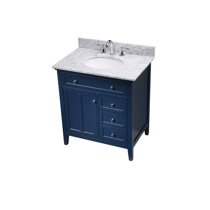 Andover Mills™ Waut 32'' Single Bathroom Vanity with Marble Top